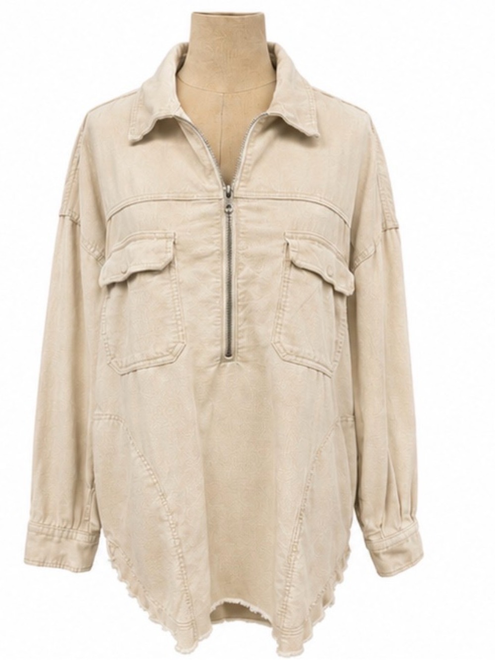 OFFLINE by Aerie Corduroy Half-Zip Oversized Shacket Medium